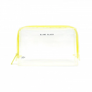 Базовая косметичка из ТПУ прямоугольной формы (Желтый) TPU Rectangular Basic Transparent Pouch (Yellow)